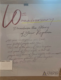 Image of 10th Anniversary: Proclaim the Glory of Your Kingdom