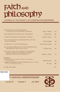 Image of Volume 20 No.3 July 2003: Faith and Philosophy