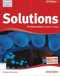 Image of Solutions Pre-Intermediate Student's Book 2nd Edition