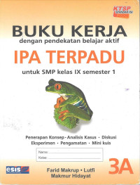 Image of Buku Kerja IPA Terpadu SMP IX Sem 1