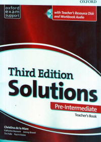 Image of 3rd Solutions Pre-Intermediate Teacher's Book + 2 CDs