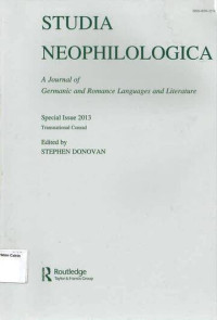 Image of Studia Neophilologica: Special Issue 2013 A Journal of Germanic and Romance Language and Literature