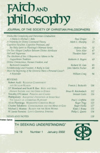 Image of Volume 19 No.1 January 2002: Faith and Philosophy