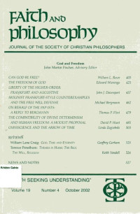 Image of Volume 19 No.4 October 2002: Faith and Philosophy