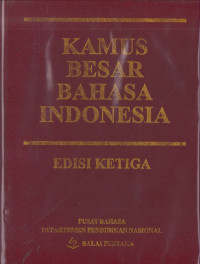 Image of Kamus Besar Bahasa Indonesia: Edisi Ketiga