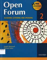 Image of Open Forum 2: Academic Listening and Speaking