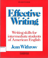 Image of Effective Writing Student's Book: Writing Skills for Intermediate Students of American English