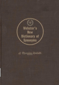 Image of Webster's New Dictionary of Synonyms